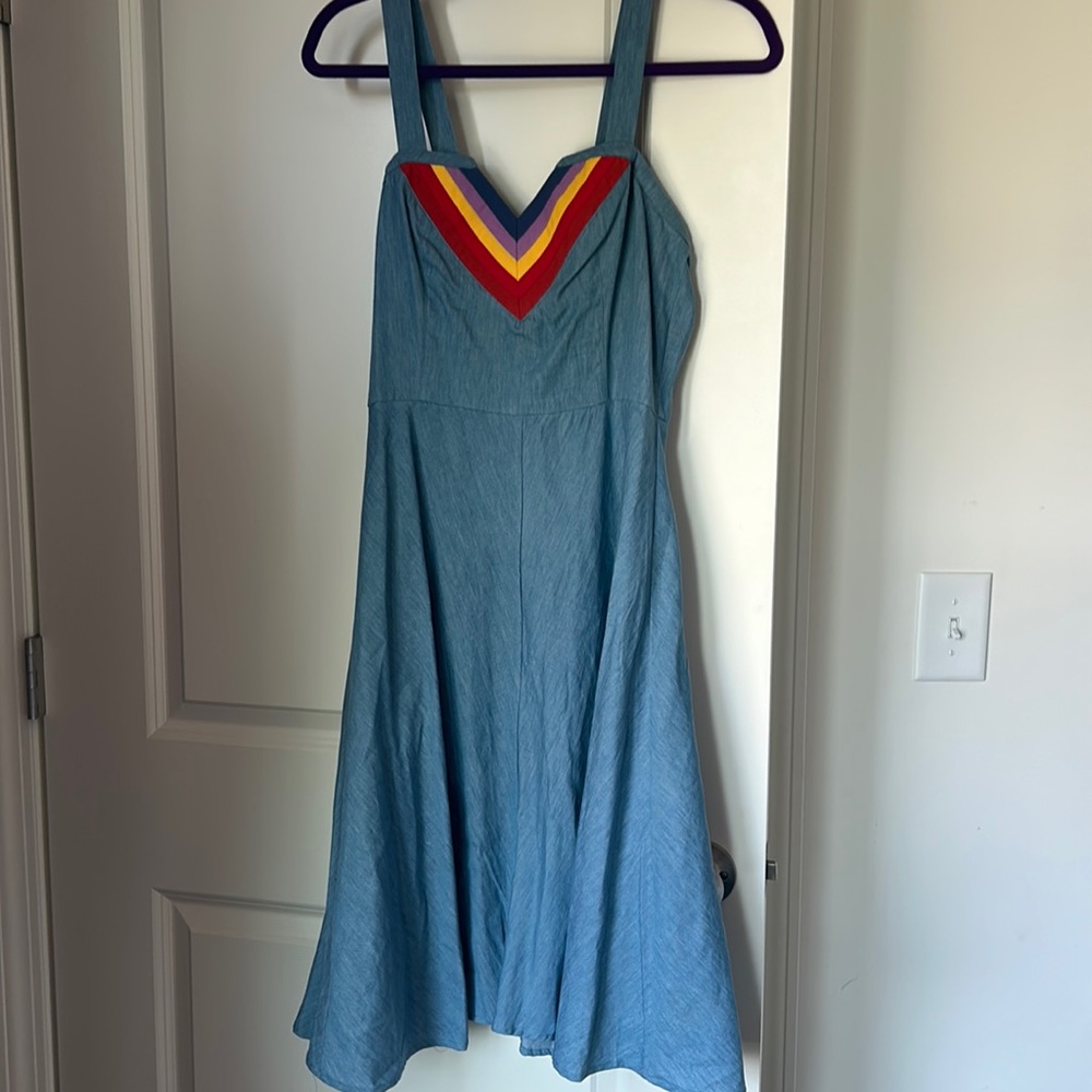 Sunny Girl ModCloth dress Large rainbows 🌈